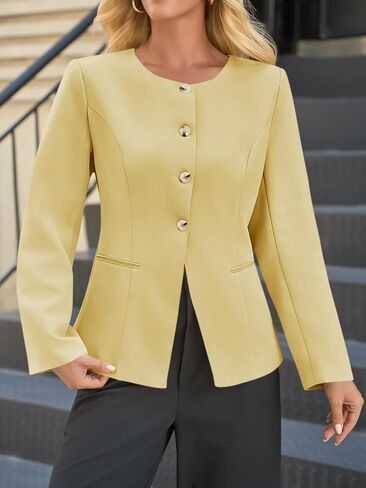 Cicy Bell Womens Business Disual Flazers Flazerslistsless split split Hem Office Button Down Down Suit Suit in Kuwait