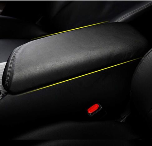 Cover Armrest Cover Cover Cover Cover ، 1 PC Center Censole Leather Pad مناسبة لـ Toyota Camry 2018-2024 ، الملحقات الداخلية لركبة ذراع وحدة التحكم المركزية (غرز سوداء) in Saudi Arabia