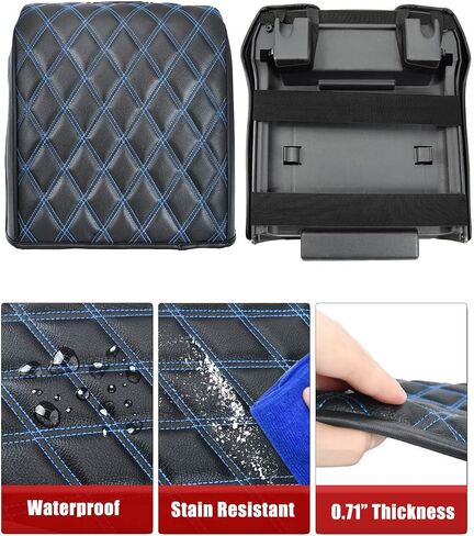 KBH Center Console Armrest Cover for 2015-2020 Ford F150, 2017-2022 F250 F350 F450 F550, 2018-2024 Expedition, Bucket Seat Only, Vinyl Leather Trim, Anti-Scratch, Black (Not for Other Years) in Saudi Arabia