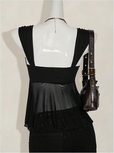 ميلوميا للسيدات الشبكية دبابة أعلى ربطة عنق حبيبة الحبيب in Kuwait