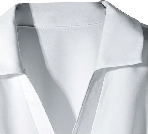Floerns Women's Chiffon V Neck Button Down Shirt Tie Side Short Sleeve Peplum Blouse in Saudi Arabia