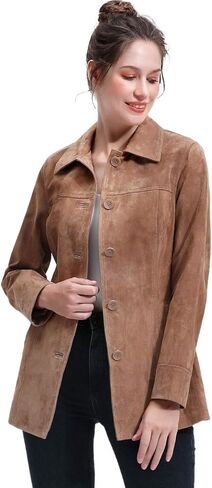 BGSD Women Tiana Suede Leather Coat (متوفر أيضًا بحجم زائد و Petite) in Kuwait