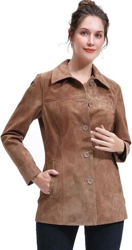 BGSD Women Tiana Suede Leather Coat (متوفر أيضًا بحجم زائد و Petite) in Kuwait