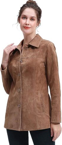 BGSD Women Tiana Suede Leather Coat (متوفر أيضًا بحجم زائد و Petite) in Kuwait
