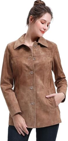 BGSD Women Tiana Suede Leather Coat (متوفر أيضًا بحجم زائد و Petite) in Kuwait