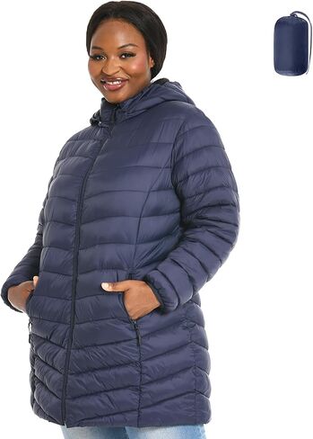 Women's Plus Size Packable Puffer Jacket 1X-6X Lightweight Winter Puffer Coat in Kuwait