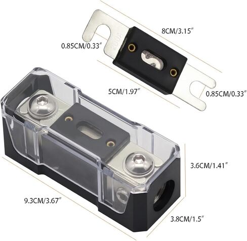 100A Fuse Block ANL Holder Audio Subwoofer Amplifier 0GA / 4GA Fuses Holder in Kuwait