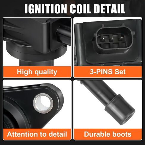 6pcs coil coil fit for 2003 2004 2005 2006 2007 2008 Nissan 350Z Infiniti G35 M35 FX35 3.5L V6 coil pack applies replies# c1439 gn10246 uf401 in Saudi Arabia
