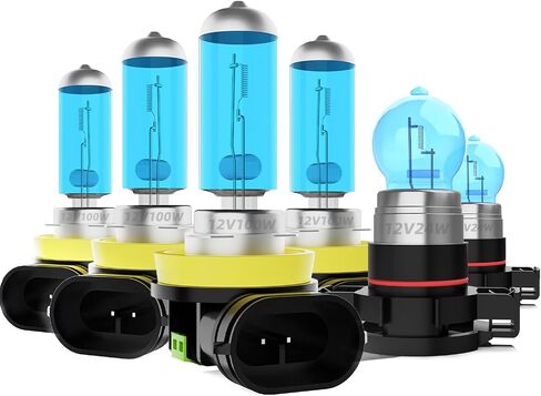 مصابيح المصابيح الأمامية تتناسب مع كرايسلر تاون آند كونتري 2010-2016 ، H11 H11 High Low Low Beam Combo ، مصابيح هالوجين ذات ضوء عالي 5500 كيلو فائقة ، 4 مساءً in Kuwait