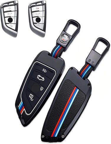 بالنسبة إلى BMW Key Cover Cover Case Metal Shell Car Keys Smart Keys-keychain متوافق 2 5 6 7 Series x1 x2 x3 x5 (BMB-Red) in Saudi Arabia