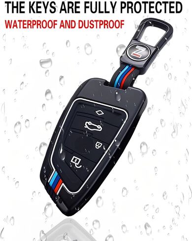 بالنسبة إلى BMW Key Cover Cover Case Metal Shell Car Keys Smart Keys-keychain متوافق 2 5 6 7 Series x1 x2 x3 x5 (BMB-Red) in Saudi Arabia