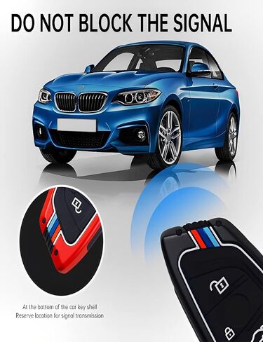 بالنسبة إلى BMW Key Cover Cover Case Metal Shell Car Keys Smart Keys-keychain متوافق 2 5 6 7 Series x1 x2 x3 x5 (BMB-Red) in Saudi Arabia