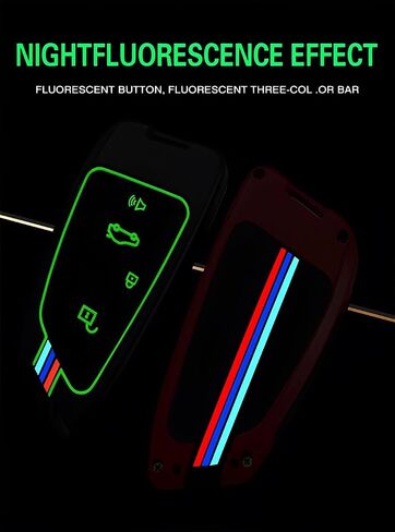 بالنسبة إلى BMW Key Cover Cover Case Metal Shell Car Keys Smart Keys-keychain متوافق 2 5 6 7 Series x1 x2 x3 x5 (BMB-Red) in Saudi Arabia
