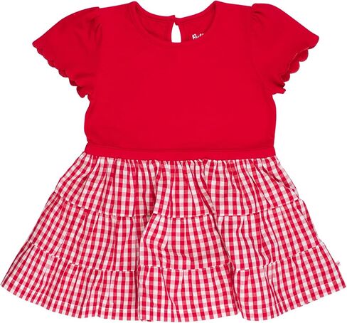 Rufflebutts Baby/Toddler Girls Mediaced Media Sleeve Tier Dress in Saudi Arabia