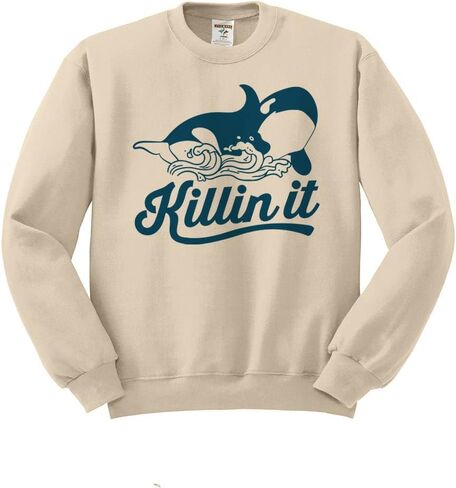 TeesAndTankYou Killin' It Orca Sweatshirt Unisex in Kuwait