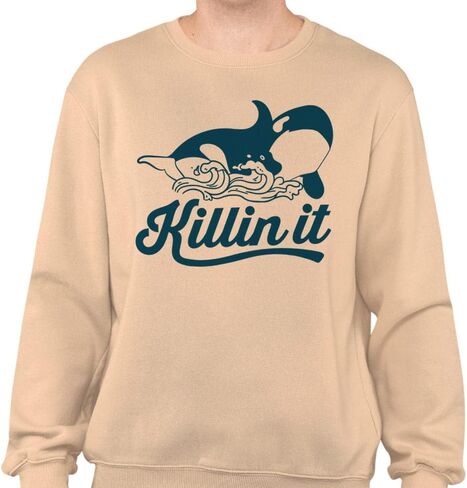 TeesAndTankYou Killin' It Orca Sweatshirt Unisex in Kuwait