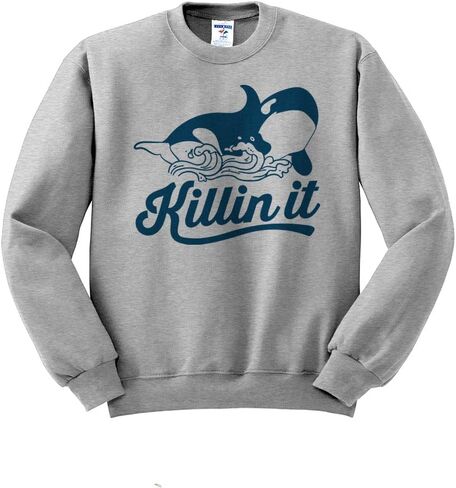 TeesAndTankYou Killin' It Orca Sweatshirt Unisex in Saudi Arabia