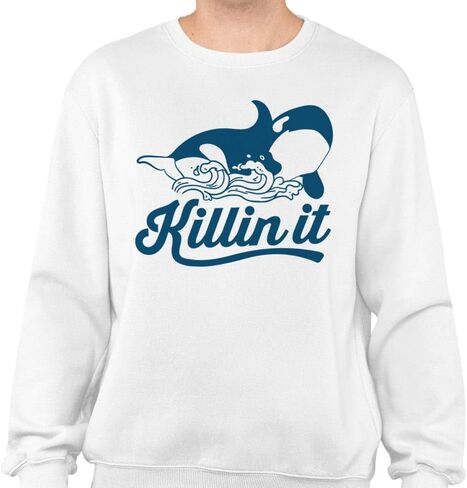 TeesAndTankYou Killin' It Orca Sweatshirt Unisex in Kuwait