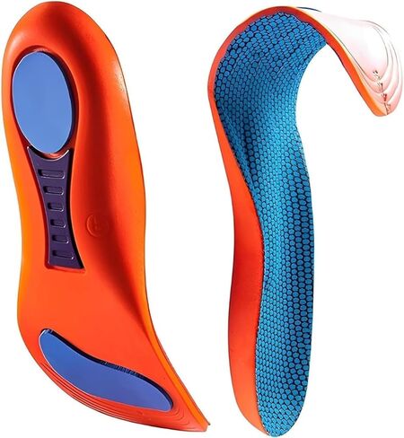 Steppers Heavy Duty Support Plantar Fasciitis Orthotic Insoles - 220+ LBS Arch Support, Relieve Flat Feet,Heel Pain,Overpronation,Shock Absorbing and Breathable Insoles in Saudi Arabia