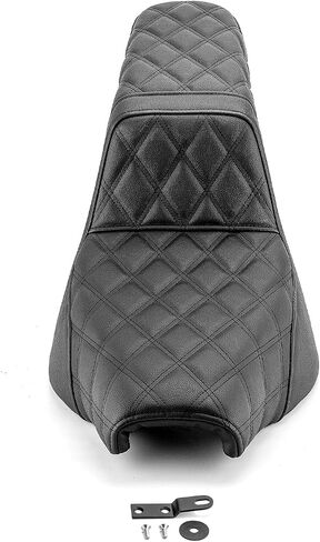 Mofun Driver Setenger Seat Potorcycle Two Up Seat متوافق مع Harley Softail Street Bob Slim Deluxe Heritage Classic Standard Models 2018-2025 (Red Stitching) in Saudi Arabia