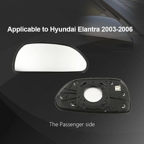 Passenger Side Mirror Replacement Glass for Hyundai Elantra 2003-2006,Automotive Exterior Heated Right Side View Mirror Glass for 2003 2004 2005 2006 Hyundai Elantra(SKOUIO 01-S) in Kuwait