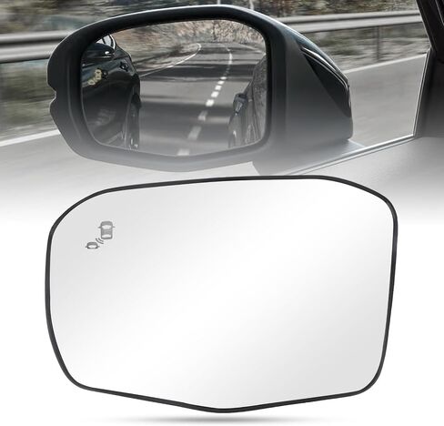 Passenger Side Mirror Glass for CRV EX, EX-L, Sport Hybrid 2023 2024 2025, Convex Heated Mirror Glass Replacement with Blind Spot Detection, without Auto Dimming in Kuwait