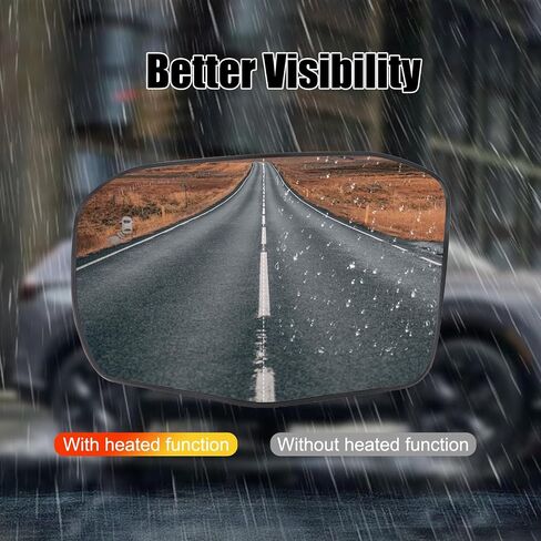Passenger Side Mirror Glass for CRV EX, EX-L, Sport Hybrid 2023 2024 2025, Convex Heated Mirror Glass Replacement with Blind Spot Detection, without Auto Dimming in Kuwait