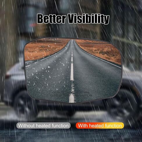 Passenger Side Mirror Glass for CRV EX, EX-L, Sport Hybrid 2023 2024 2025, Convex Heated Mirror Glass Replacement with Blind Spot Detection, without Auto Dimming in Kuwait