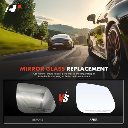 A-Premium Right Passenger Side Non-Heated Mirror Glass with Backing Plate Compatible with Chevrolet Colorado & GMC Canyon, 2015-2022 - Exterior Side View Convex Mirror in Saudi Arabia