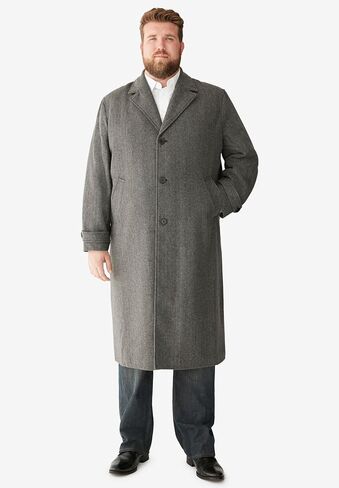 KingSize Men's Big & Tall Tall Wool-Blend Long Overcoat in Saudi Arabia