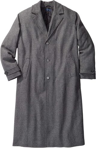 KingSize Men's Big & Tall Tall Wool-Blend Long Overcoat in Saudi Arabia