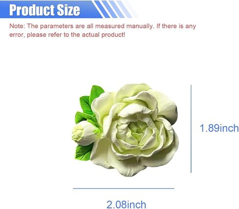 Jasmine Car Air Freshener Vent Clip, Cute Flower Dashboard Air Vent Trim Clip, Personalized Gypsum Car Aroma Diffuser, Universal Auto Interior Decoration Accessories for Women (White) in Saudi Arabia