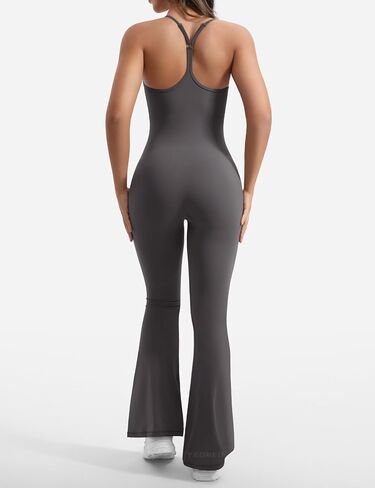yeoreo 1 قطعة قطعة بذلة للنساء 31 "inseam vais sexy y back bodycon flare leg legh cull romper playsuits in Saudi Arabia