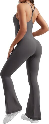 yeoreo 1 قطعة قطعة بذلة للنساء 31 "inseam vais sexy y back bodycon flare leg legh cull romper playsuits in Saudi Arabia