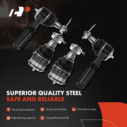 A-Premium Set of 10, Front Upper Lower Ball Joint, Inner Outer Tie Rod End, Sway Bar Link Bushing, Compatible with Dodge Ram 1500 2006-2008, Ram 2500 2006-2010, Ram 3500 2007-2010, RWD Only in Saudi Arabia