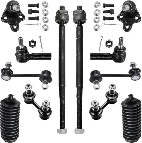 Detroit Axle - Front 12pc Suspension Kit for 96-02 Toyota Corolla, Lower Ball Joints Tie Rod Ends Boots Front and Rear Sway Bars 1996 1997 1998 1999 2000 2001 2002 Replacement in Saudi Arabia