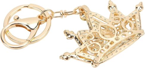 سلسلة مفاتيح Gloglow Crown ، Gold 3D Farmling Charm Rhinestons Crown Key Ring for Girls Women Car Keys Bag () in Saudi Arabia