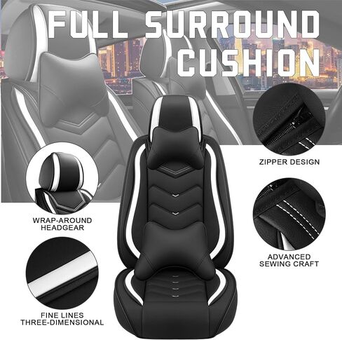 Car Seat Covers for Toyota RAV4 2000-2025, Stylish Sport Seat Cover, Premium Nappa Leather Car Seat Cover. Automobile Seat Covers Sets.(Luxury 5 Seats/Pure Black) in Saudi Arabia