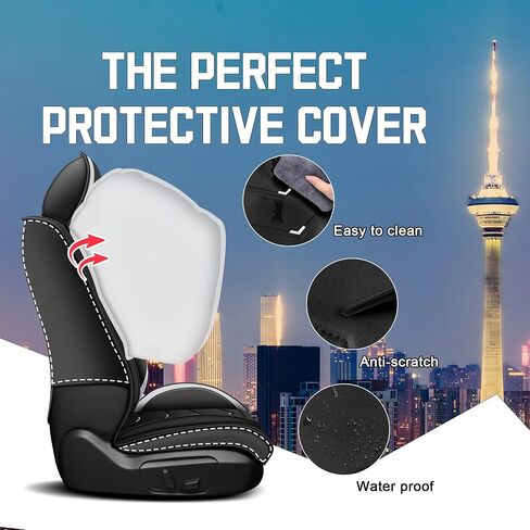 Car Seat Covers for Toyota RAV4 2000-2025, Stylish Sport Seat Cover, Premium Nappa Leather Car Seat Cover. Automobile Seat Covers Sets.(Luxury 5 Seats/Pure Black) in Saudi Arabia