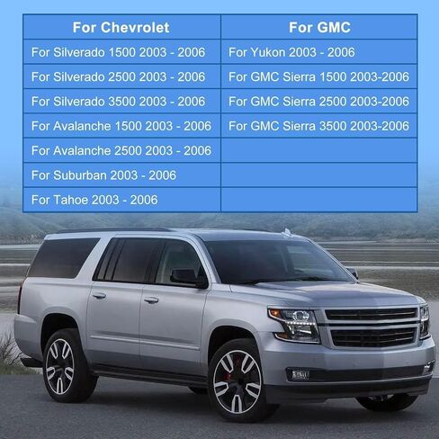 SecosAutoparts Driver & Passenger Bottom & Top Lean Back & Driver Foam Cushion Leather Seat Cover Light Gray # 922 fit for Chevy GMC Tahoe Suburban Avalanche Yukon Silverado Sierra 2003 2004 2005 2006 in Saudi Arabia