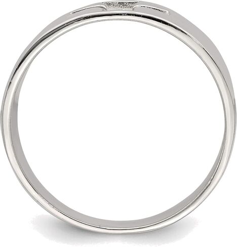 Bonyak Jewelry Sterling Silver Cross Ring Ring مصنوع يدويًا ، حجم 8 in Saudi Arabia