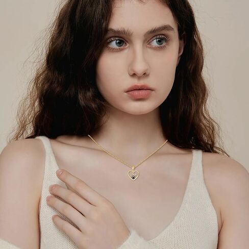 SISGEM 14k Gold Created Moissanite Paw Print Heart Necklace for Women, Dog Cat Lover Jewelry Gifts for Her (18" 14kt Gold Lip Chain) in Saudi Arabia