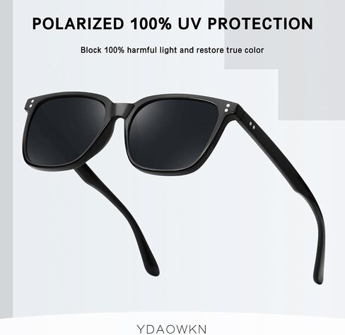 YDAOWKN Polarized Sunglasses for Women Men Retro Design Style Trendy Classic Sun Glasses UV400 Protection in Saudi Arabia