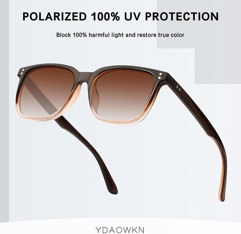 YDAOWKN Polarized Sunglasses for Women Men Retro Design Style Trendy Classic Sun Glasses UV400 Protection in Saudi Arabia