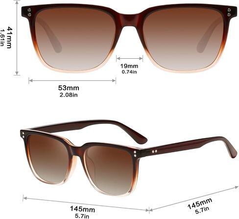 YDAOWKN Polarized Sunglasses for Women Men Retro Design Style Trendy Classic Sun Glasses UV400 Protection in Saudi Arabia