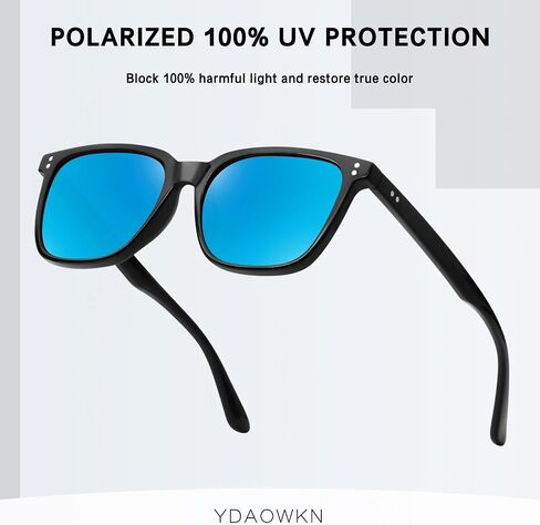 YDAOWKN Polarized Sunglasses for Women Men Retro Design Style Trendy Classic Sun Glasses UV400 Protection in Saudi Arabia