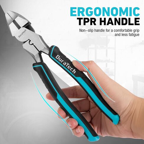 DURATECH 9.5 INCH High Leverage Linemans Pliers, Heavy Duty Side Cutters, Linesman Pliers for Wire Cutting, Crimping in Kuwait