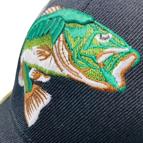 Unisex Embroidered Casual Kiss My Bass Fish Design Baseball Cap – Adjustable Outdoor Dad Hat in Kuwait