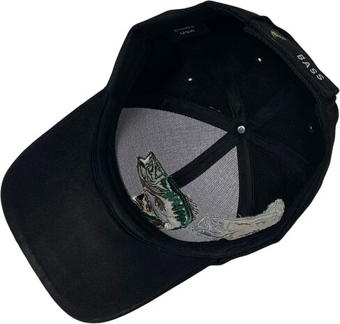 Unisex Embroidered Casual Kiss My Bass Fish Design Baseball Cap – Adjustable Outdoor Dad Hat in Kuwait