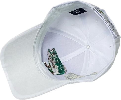 Unisex Embroidered Casual Kiss My Bass Fish Design Baseball Cap – Adjustable Outdoor Dad Hat in Kuwait